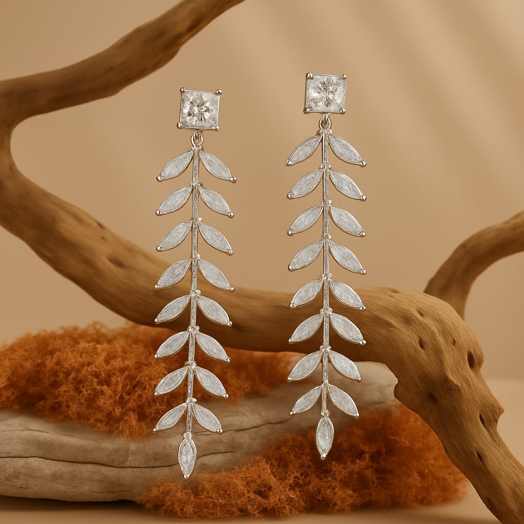 Celeste leaf all Drop Earrings